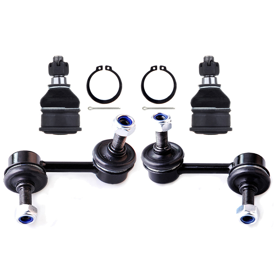 Front Lower Ball Joints Rear Sway Bar Kit For 01-05 Honda Civic Acura EL 4Pcs