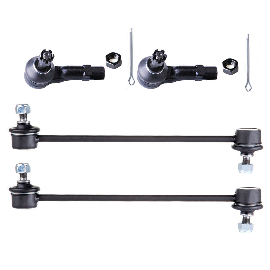 Front Sway Bar Outer Tie Rod End Kit 4Pcs For 01-03 Mazda Protege 00-01 Mazda MPV