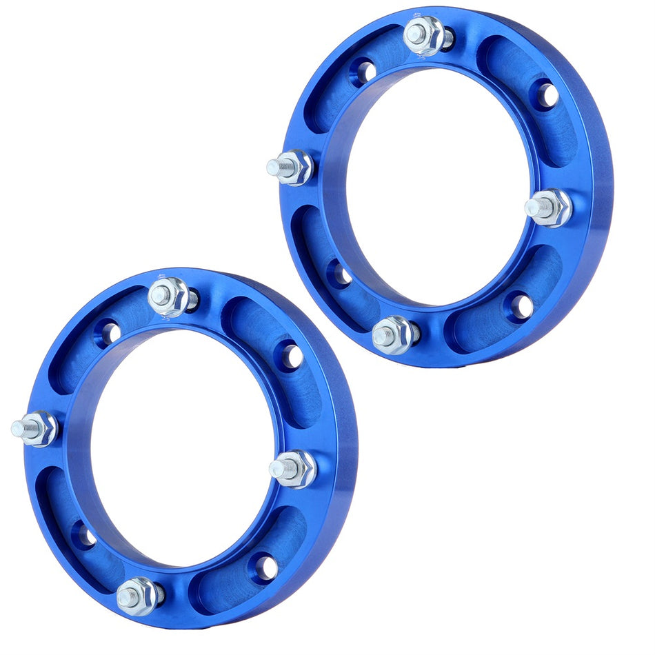 2Pcs 1 inch 4x156 4 Lug Blue Wheel Spacers For 08-10 Polaris Outlaw 450 10-13 Polaris Ranger 400