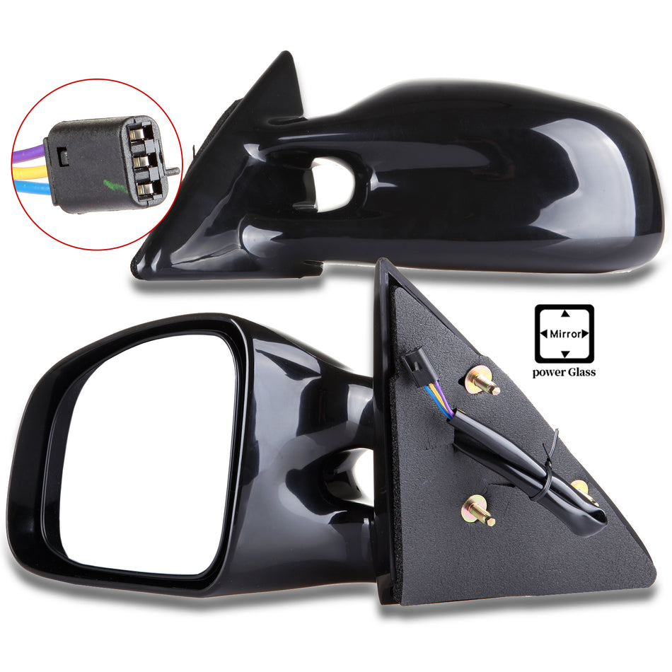 LeftRight Pair Set Fits 99-03 Pontiac Grand Am Black Power Side View Mirrors 803214