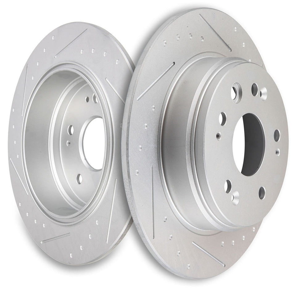 2002-2004 Honda CR-V 2.4L Rear Brake Rotors 279.4mm Slotted