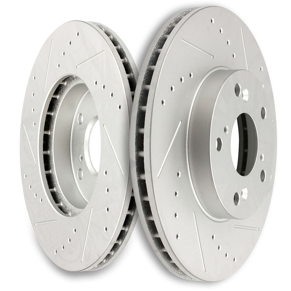 2002-2004 Honda CR-V 2.4L Front Brake Rotors Discs Drilled Slotted