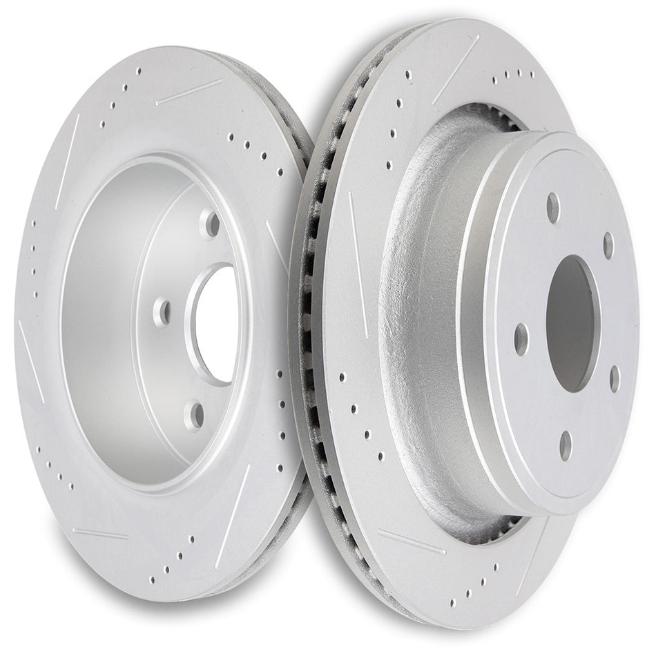 Rear Brake Rotors Kit 5 Lugs For 02-10 Dodge Ram 1500 07-09 Chrysler Aspen