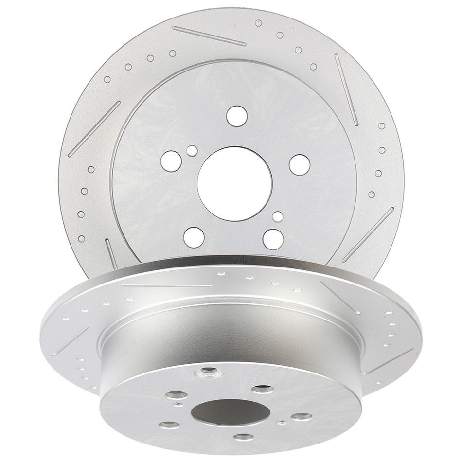 Rear Slot Brake Rotors Pair 05-06 Toyota Corolla Toyota Celica