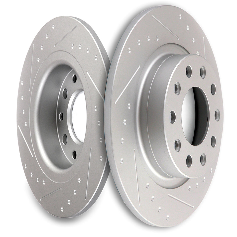 2013-2016 Dodge Dart Rear Brake Rotors 5 Lugs Slotted Kit 2 Pcs