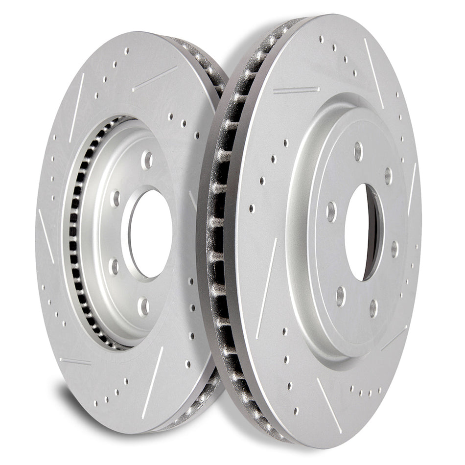 2005-2012 Nissan PathfinderBrake Discs Rotors Drilled Slotted Front 298.5mm 6 Lugs 2 Pcs