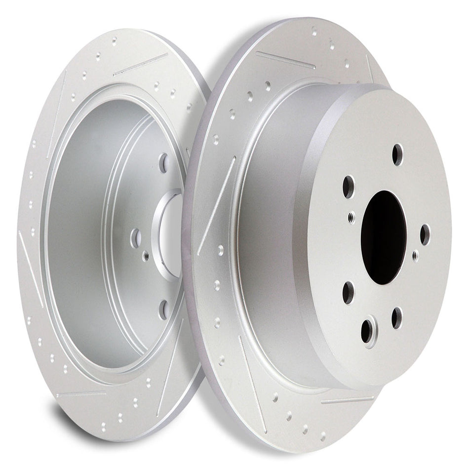 2006-2012 Lexus IS250 2 Rear Slotted Brake Rotors