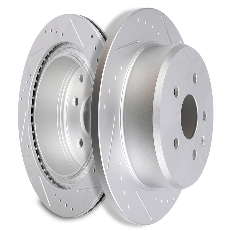 Rear Brake Rotors 304.8mm For 98-05 Lexus GS300 GS400 GS430 2Pcs Slotted