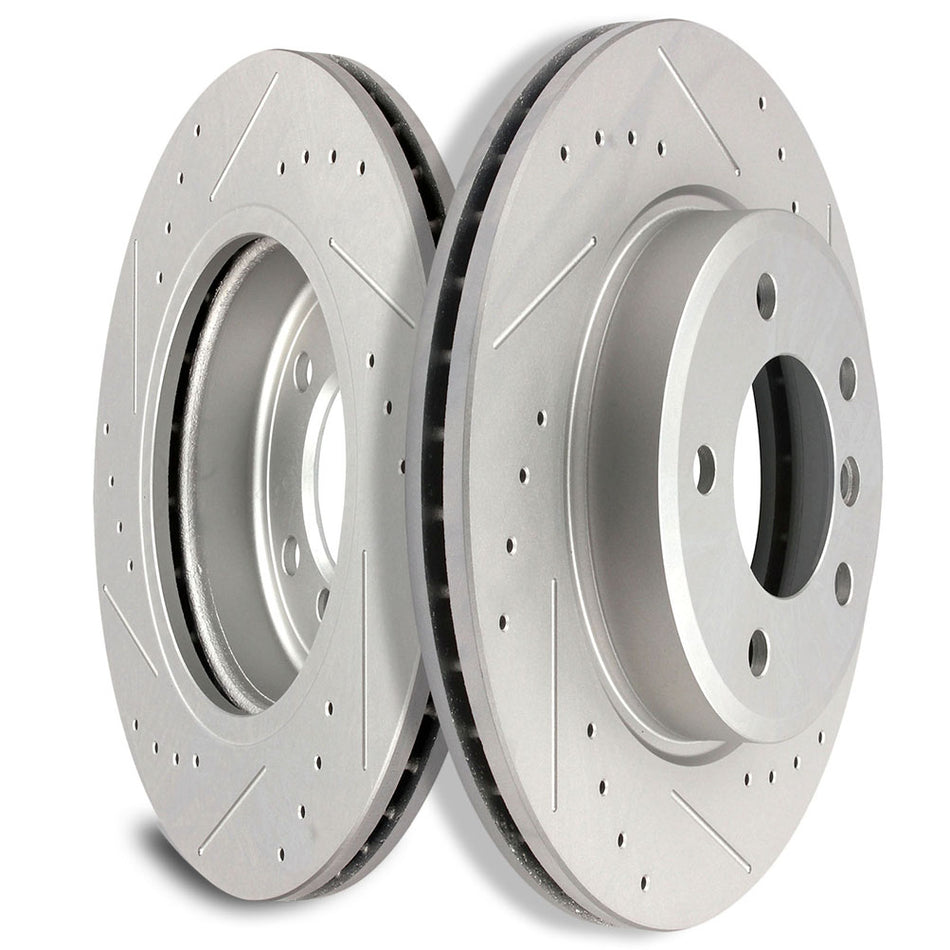 Brake Discs Rotors For 00 BMW 323i 06 BMW 325Ci Front 6 Plugs 2 Pcs