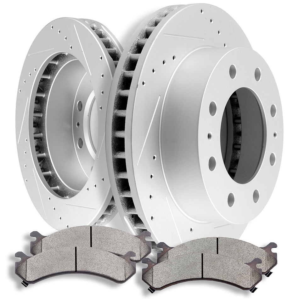 Front Brake Pads And Rotors For 02-05 Cadillac DeVille 03-09 Hummer H2