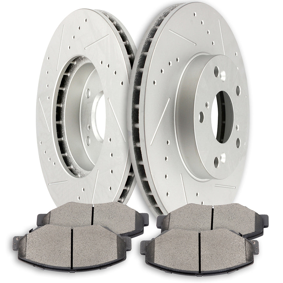2002-2004 Honda CR-V Ceramic Brake Pads And Rotors Front