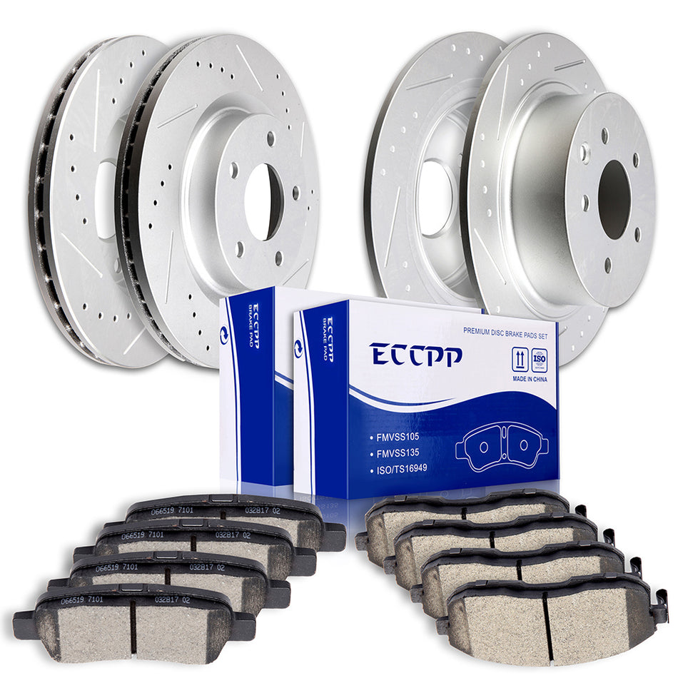 2007-2013 Nissan Altima Ceramic Brake Pads And Rotors Front Rear