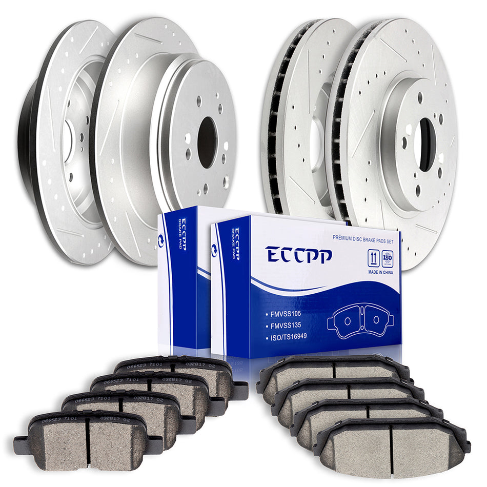 2002-2004 Honda Odyssey Ceramic Brake Pads And Rotors Front Rear