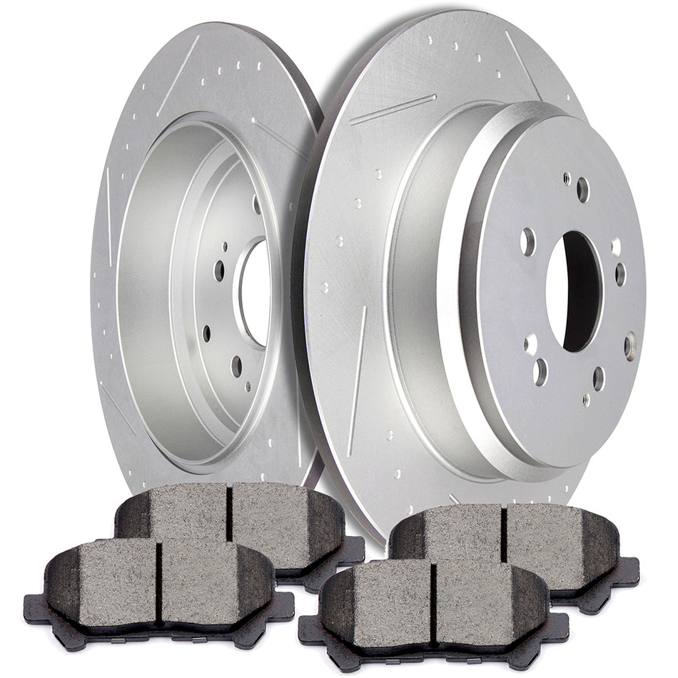 Ceramic Brake Pads And Rotors 07-13 Acura MDX 11-17 Honda Odyssey Rear