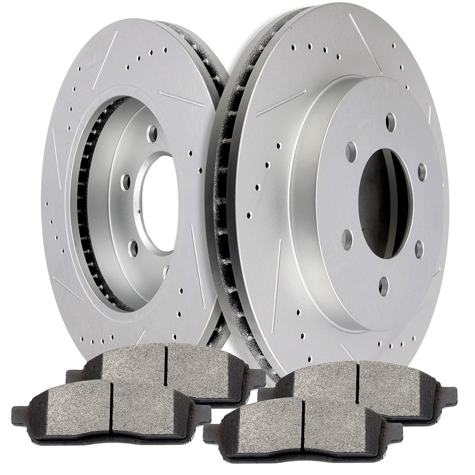 Ceramic Brake Pads And Rotors 04-08 Ford F-150 06-08 Lincoln Mark LT Front