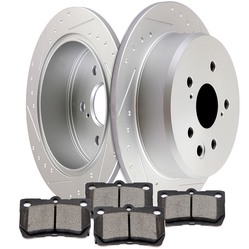 2006-2012 Lexus IS250 Ceramic Brake Pads And Rotors Rear