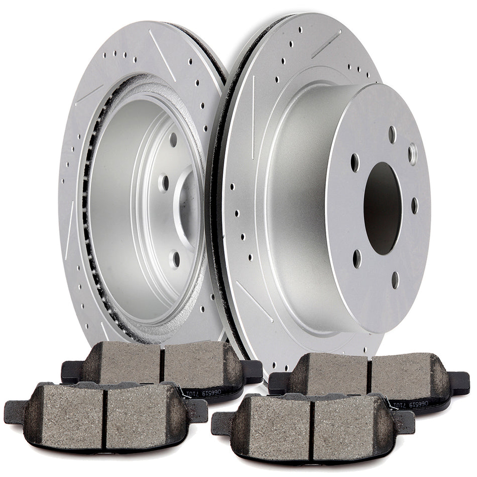 Ceramic Brake Pads And Rotors Nissan 11-17 LEAF 08-17 Rogue Rear