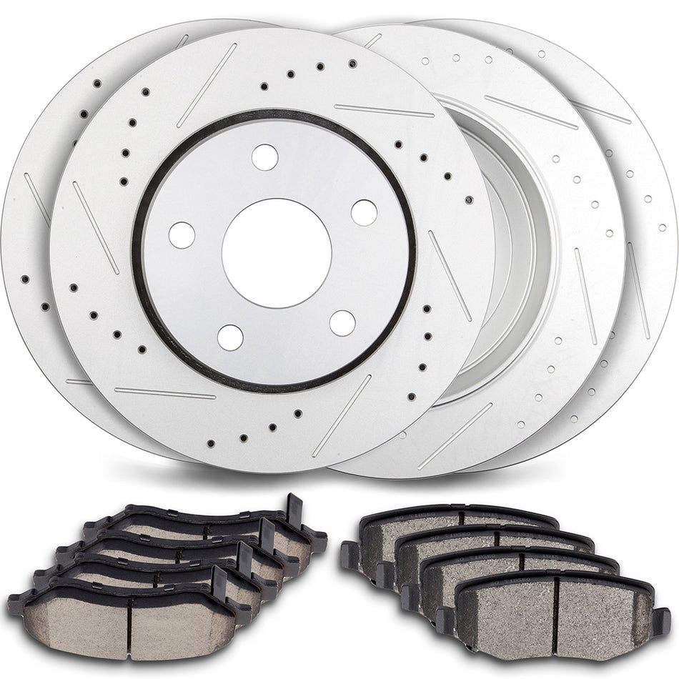 Ceramic Brake Pads & Rotors For 07-17 Jeep Wrangler 18 Jeep Wrangler JK