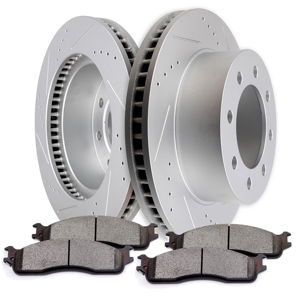 Ceramic Brake Pads And Rotors Dodge 06-08 Ram 1500 03-08 Ram 2500 Front