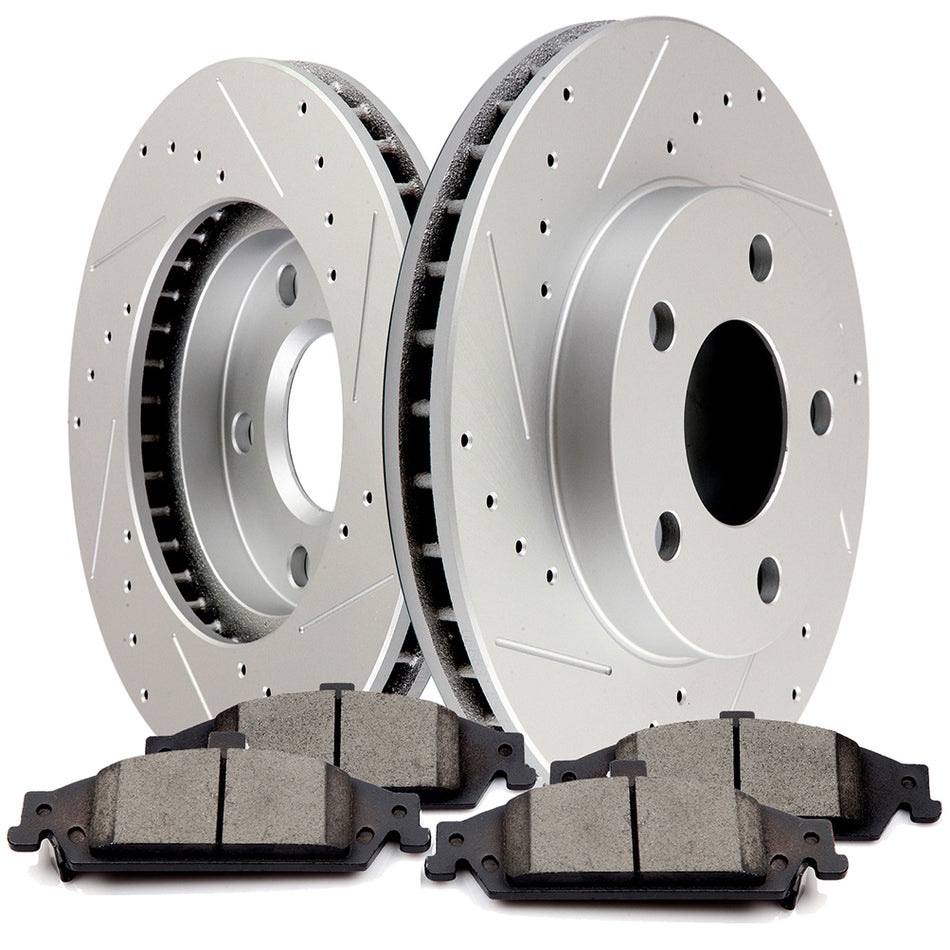 Ceramic Brake Pads And Rotors 99-04 Oldsmobile Alero 99-05 Pontiac Grand Am Front 279.4mm 5Lugs 6Pcs