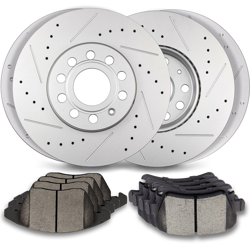 Ceramic Brake Pads And Rotors For 10 Volkswagen Golf 05-10 Volkswagen Jetta