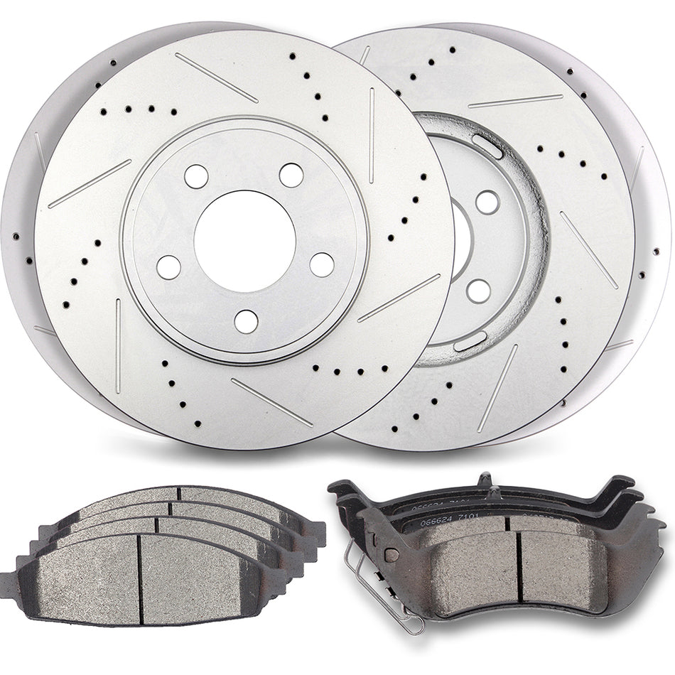 Ceramic Brake Pads & Rotors For 03-11 Ford Crown Victoria 03-04 Mercury Marauder