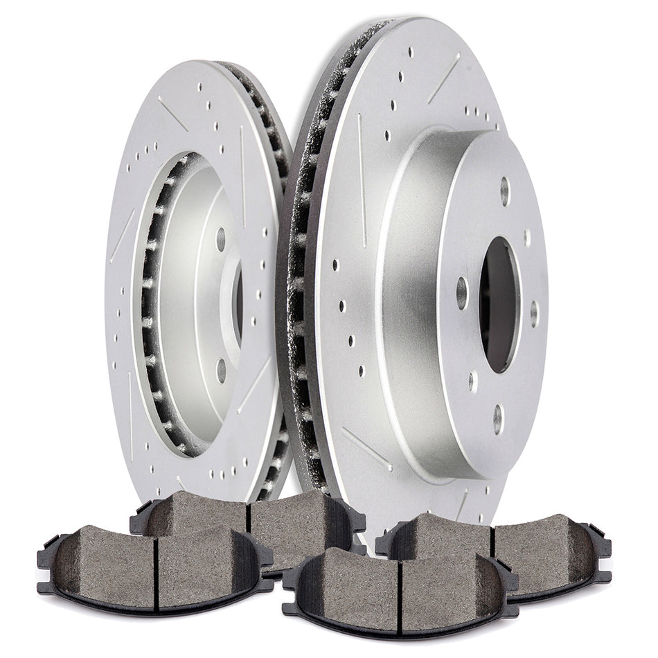 Ceramic Brake Pads And Rotors Saturn 91-92 SC 93-99 SW1 Front