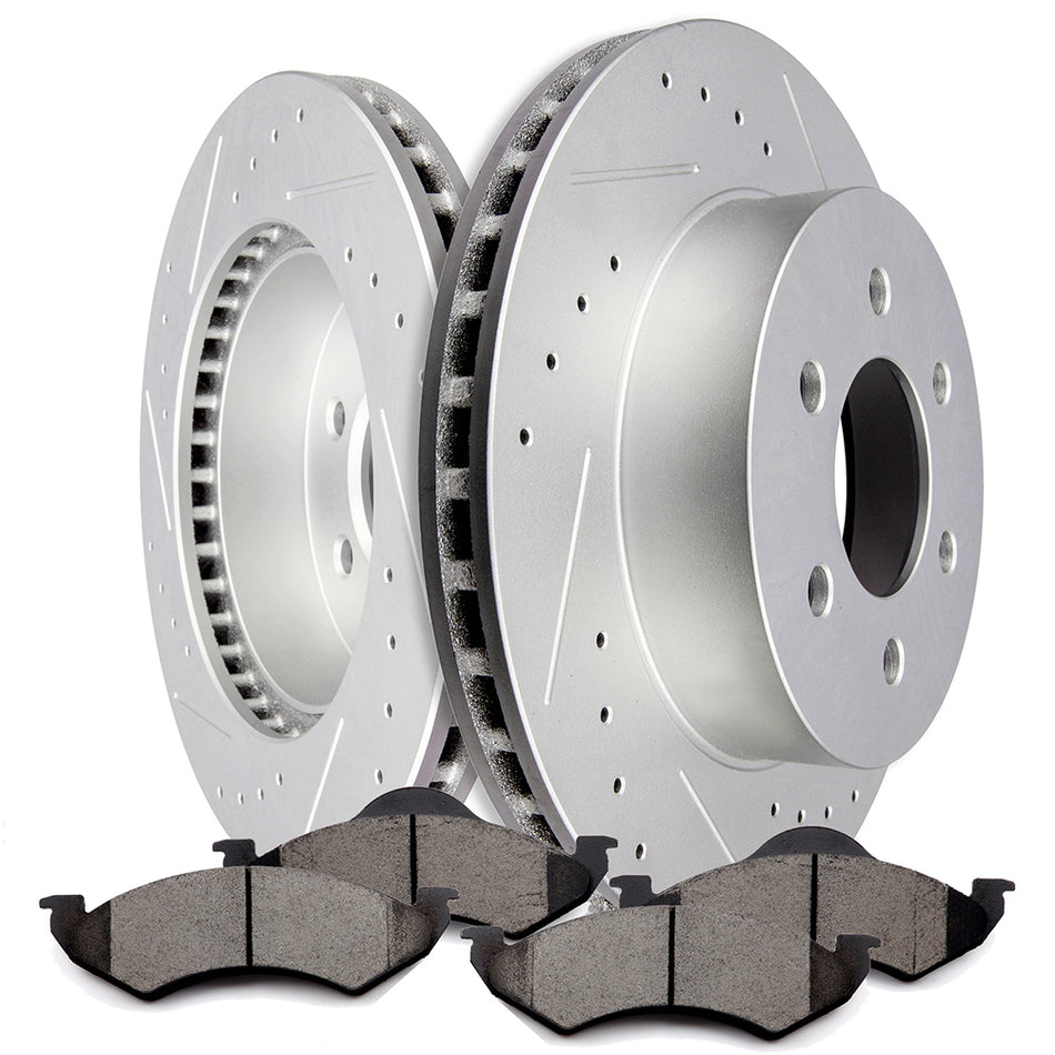 Brake Rotors And Ceramic Pads 00-02 Dodge Dakota 00-02 Dodge Durango Front 285.8mm 6Lugs 6Pcs