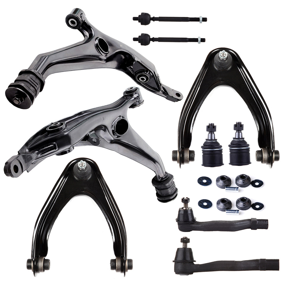 12pcs Front Control Arms Tie Rod Ends For Honda CR-V EX LX SE 2.0L 1997-2001
