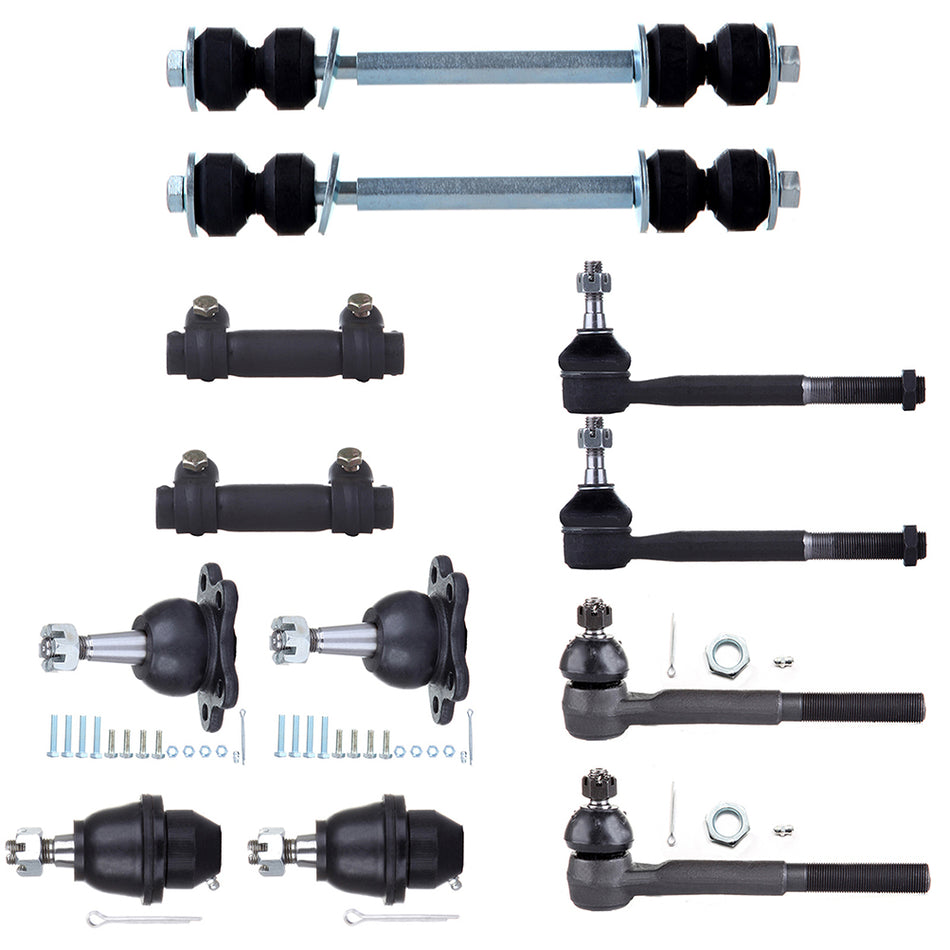 Front Ball Joints Sway Bar Tie Rod End For 99-00 Cadillac Escalade 95-99 GMC Yukon