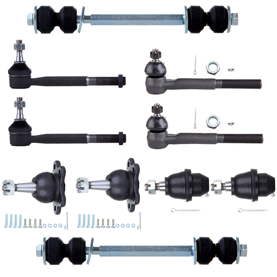 Front Ball Joints Sway Bar Tie Rod End For 99-00 Cadillac Escalade 95-00 GMC Yukon