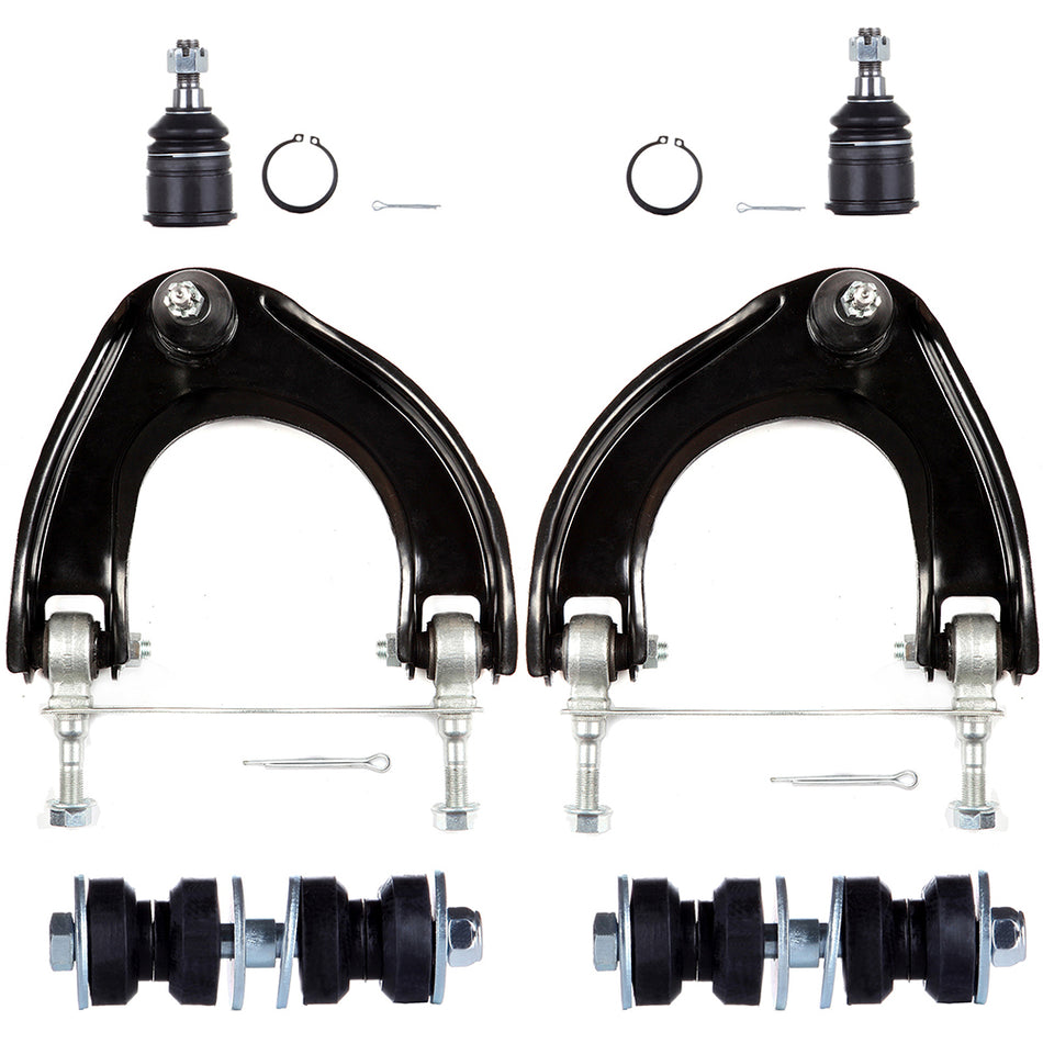 6pcs Front Control Arms Ball Joints Sway Bars For Honda CRX Civic 1.5L 1988-1991