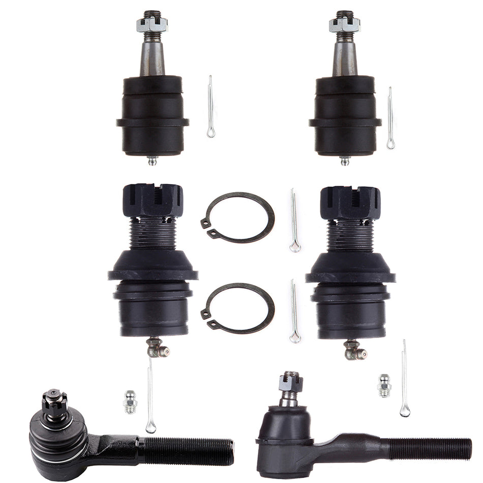 Upper Lower Ball Joints Tie Rods For 91-01 Jeep Cherokee 93-98 Jeep Grand Cherokee
