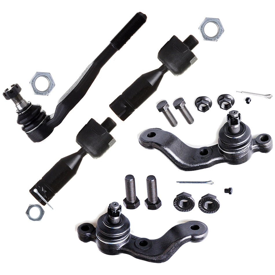 5pc Front Lower Ball Joints Tie Rods Kit For 1998-2004 Toyota Tacoma 4WD RWD
