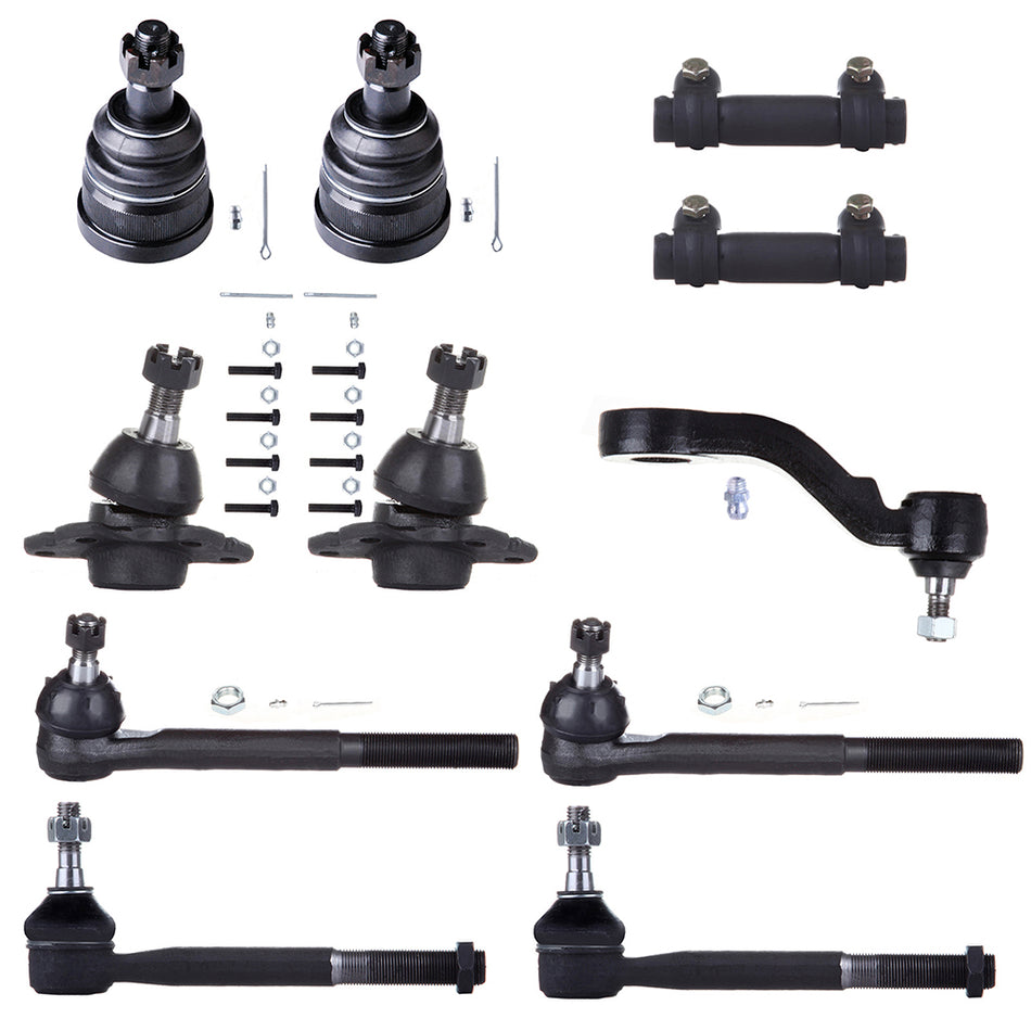 Front Tie Rod Ball Joints For 93-00 GMC C3500 Chevrolet C3500 & Sleeve Pitamn 11Pcs