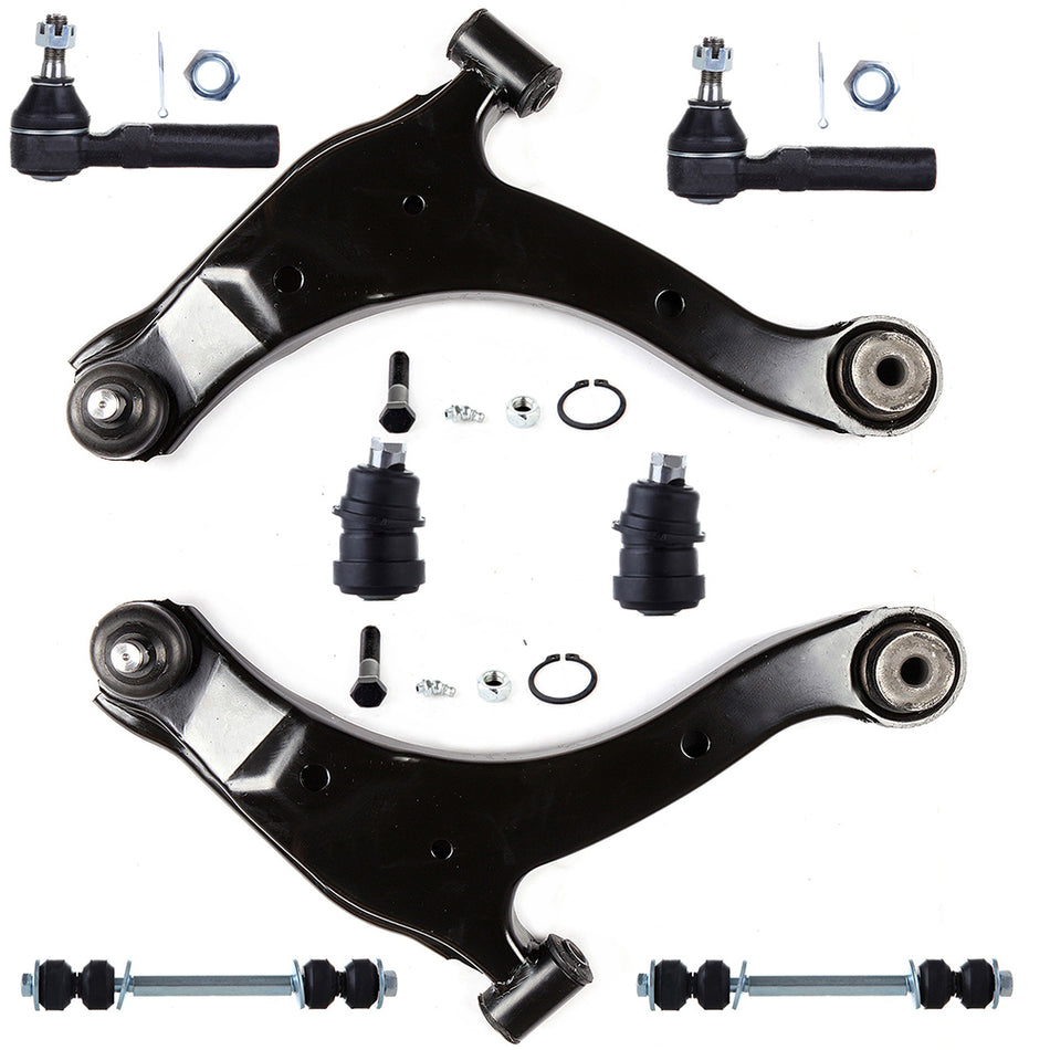 Control Arm Sway Bars Ball Joint Tie Rod Kit For 00-05 Dodge Neon 00-01 Plymouth Neon 8Pcs