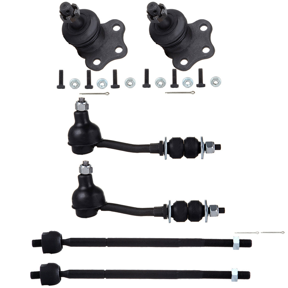 Ball Joint Tie Rod End Bar Link For 97-99 Dodge Dakota 99 Dodge Durango 6 Pcs