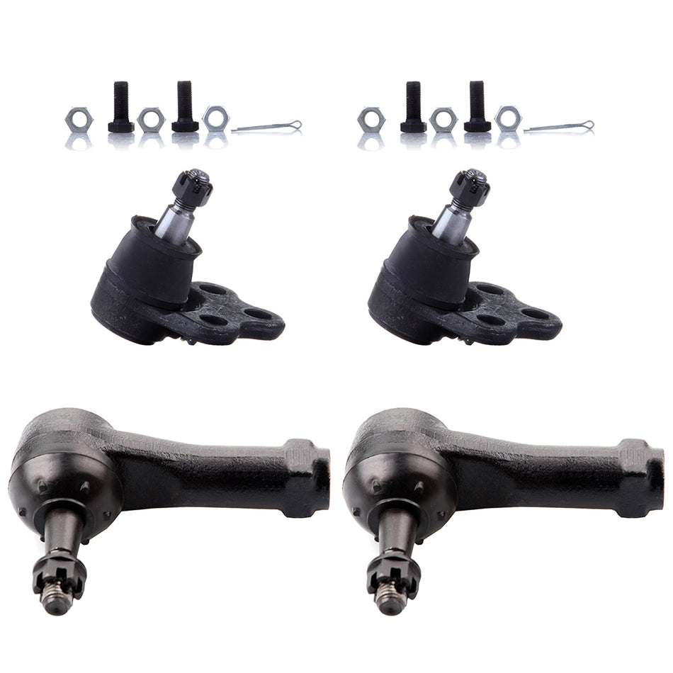 4Pcs Suspension Front Ball Joints Tie Rod Ends For 2005-2007 Chevrolet Equinox