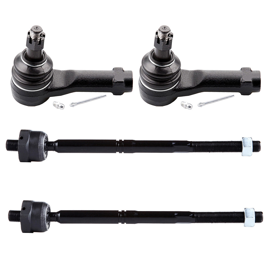 4pcs For 2004 2005 2006 Ford F-150 Suspension Front Outer Inner Tie Rod Ends