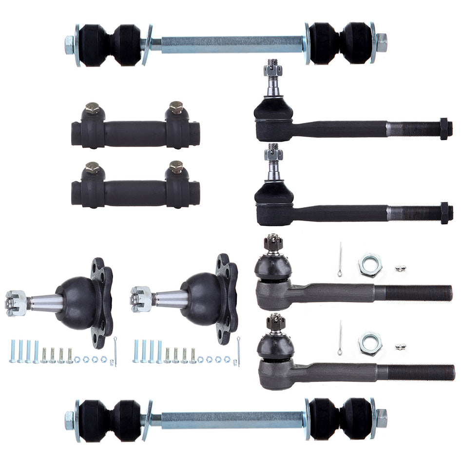Front Upper Ball Joints Steering Tie Rod End For 95-99 Chevrolet K1500 GMC K1500