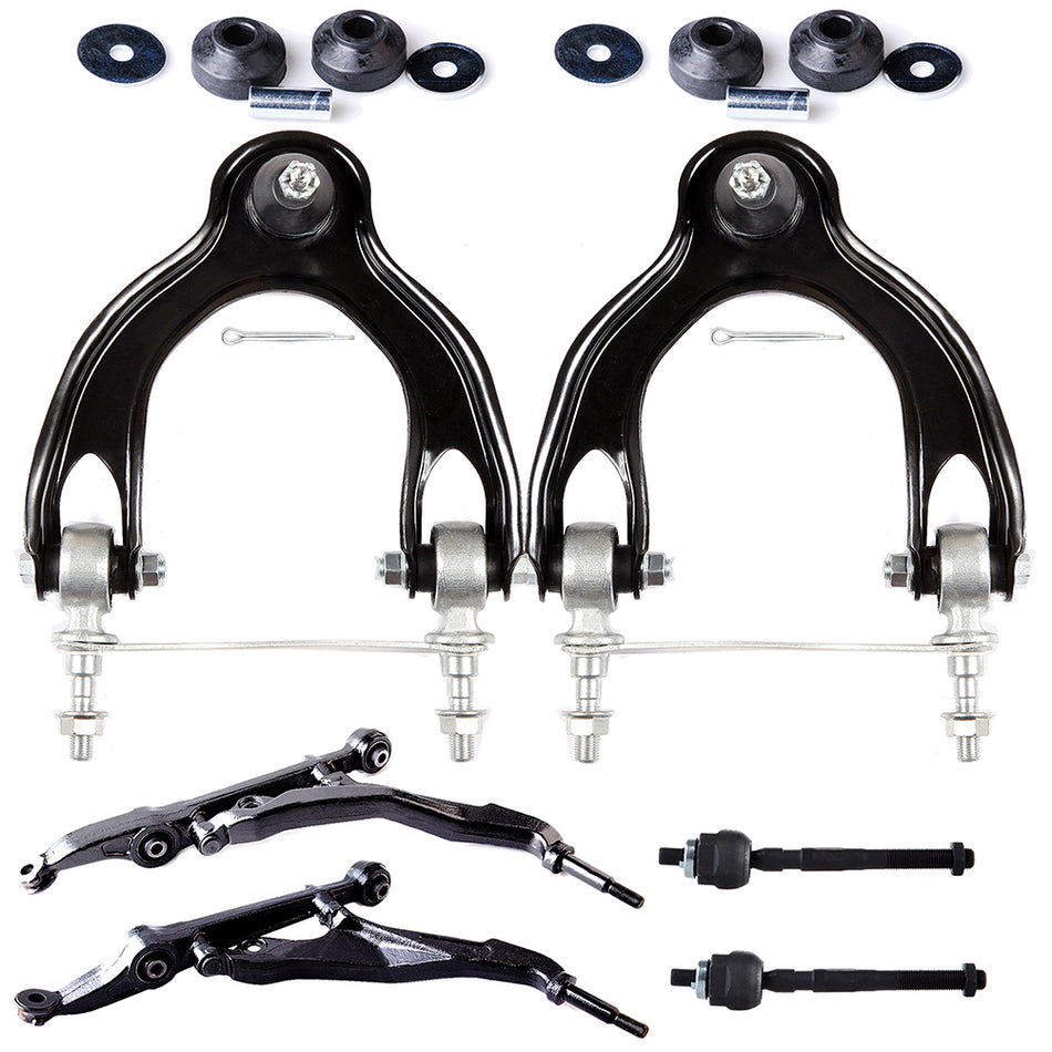 8pcs Front Upper Lower Control Arms Tie Rods Kit For 1993-97 Honda Civic del Sol