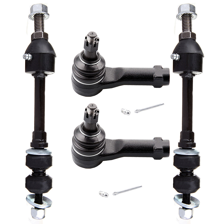 For 2006-2008 Lincoln Mark LT 4WD 4Pcs Front Outer Tie Rods Sway Bar Links Kit