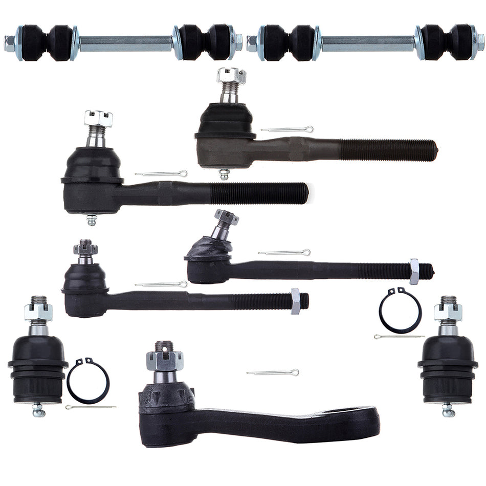 Front Ball Joints Tie Rods Sway Bars Kit For 97-03 Ford F150 97-02 Expedition 9Pcs