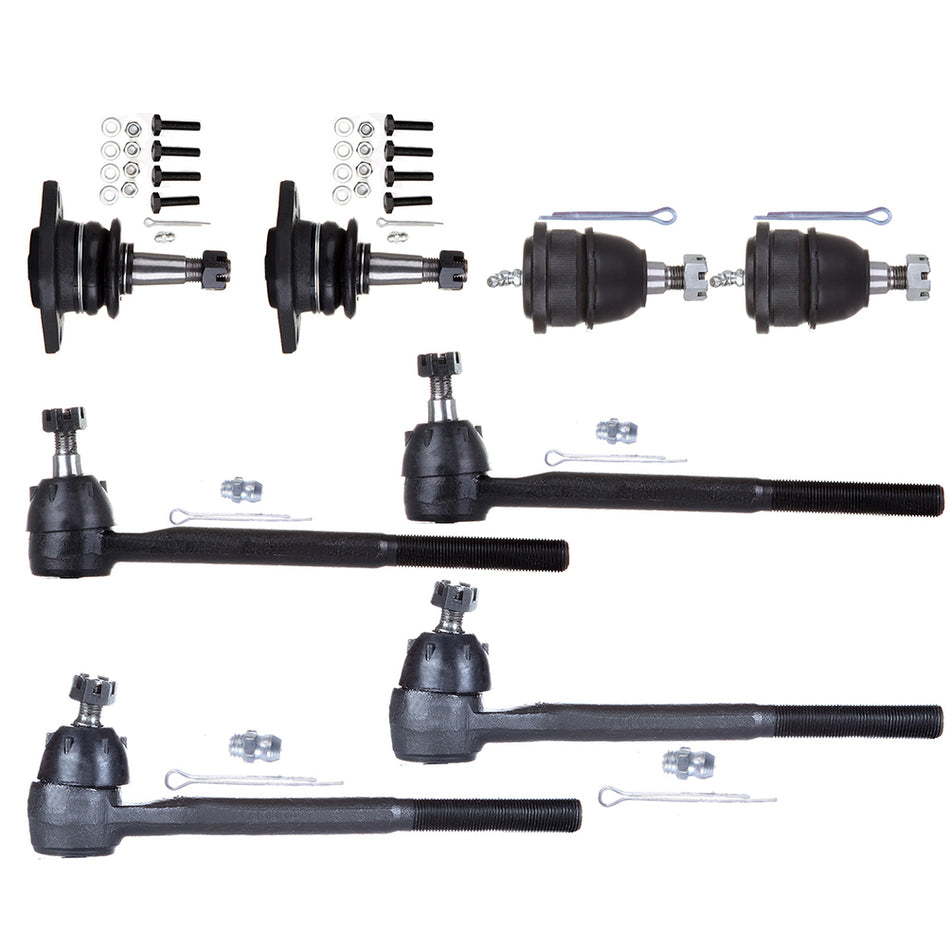 Steering 8 Front Inner Outer Tie Rods Upper Lower Ball Joints For Pontiac LeMans