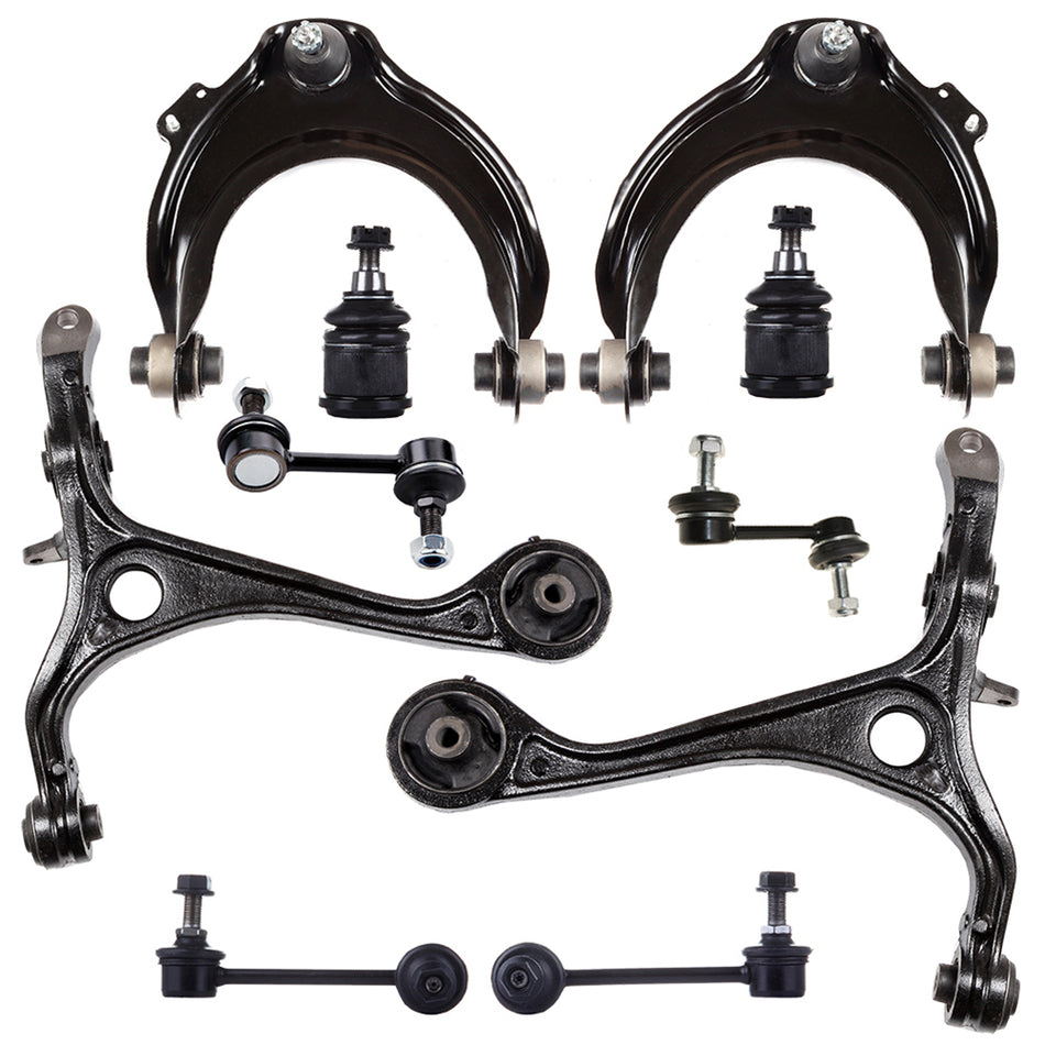 10Pieces Front Upper Lower Control Arms Suspension & Steering Part For Honda