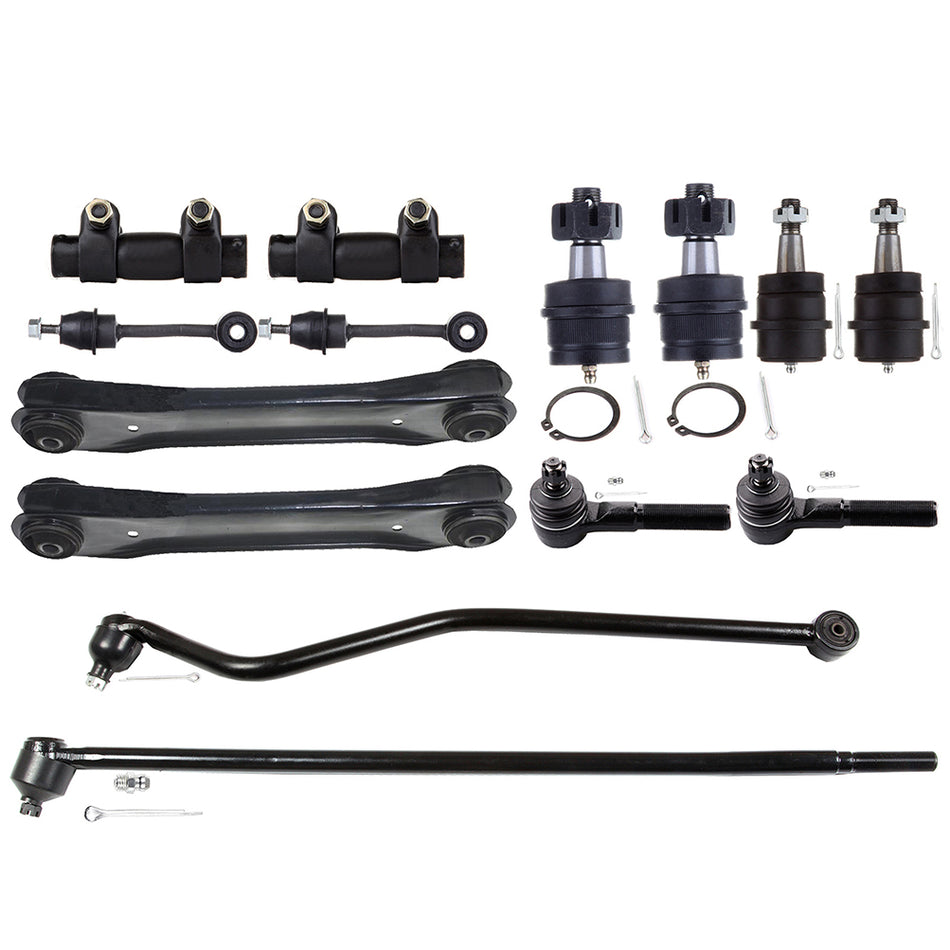 14pcs Front Control Arms Tie Rod Ends For Jeep Grand Cherokee Laredo 1996-1998
