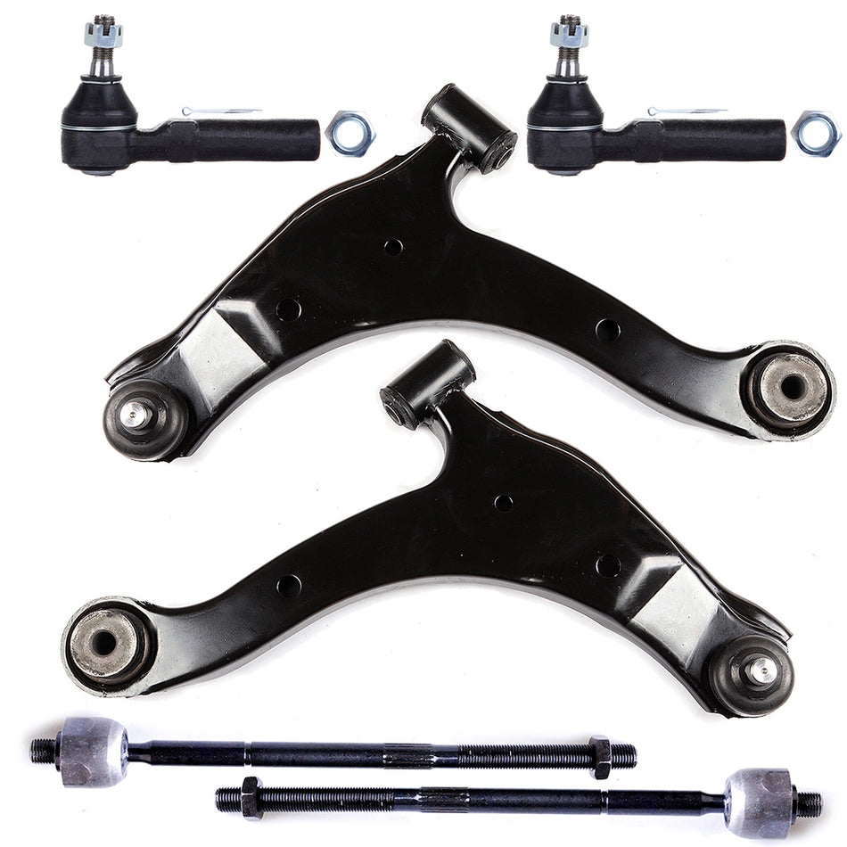 Control Arms Tie Rods Kit For 01-10 Chrysler PT Cruiser 01-05 Dodge Neon 6Pcs