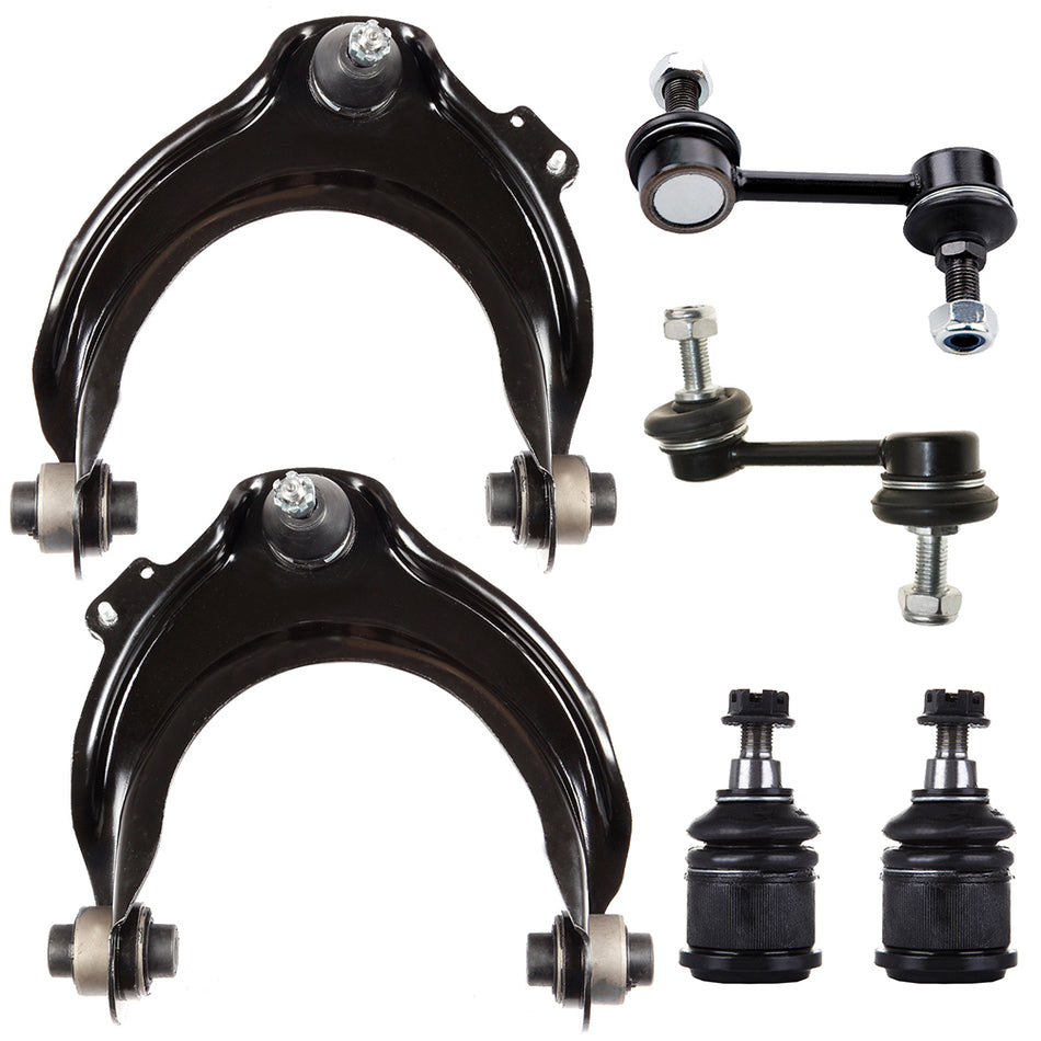 6pcs Front Control Arms Tie Rod Ends For Honda Accord Acura TSX 2003-2008