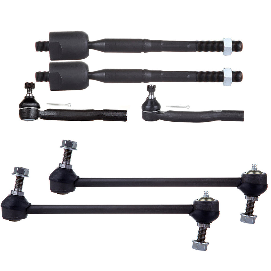 Front Sway Bar Tie Rod End Links Kit For 04-08 Toyota Camry Lexus ES330 6Pcs