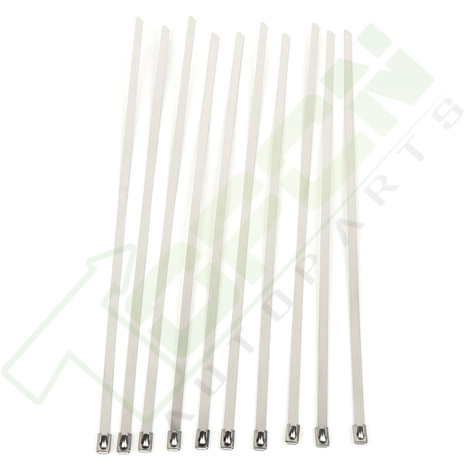 1 Roll 2inchx 50inch Titanium Exhaust Header Pipe Heat Wrap Stainless 10 Ties kit